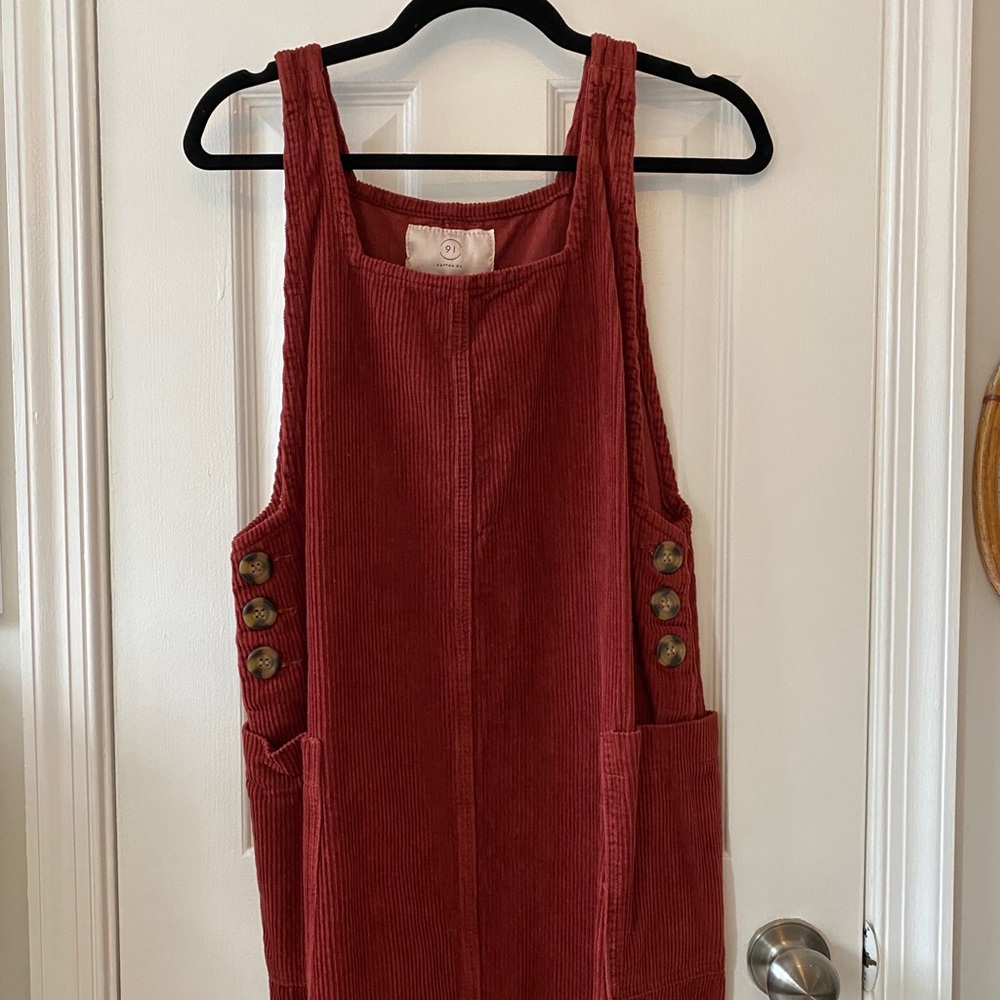 Rust/red corduroy dress